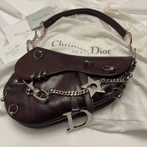 Vintage Dior Hardcore Pierced Saddle Bag by John Galliano RARE